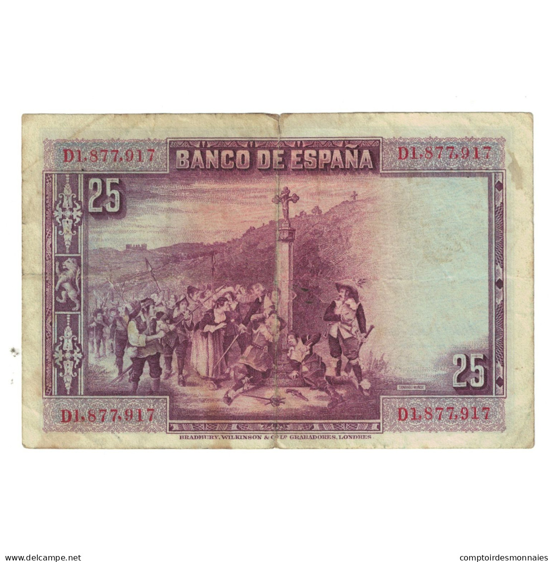 Billet, Espagne, 25 Pesetas, 1928, 1928-08-15, KM:74b, TB - 1-2-5-25 Peseten