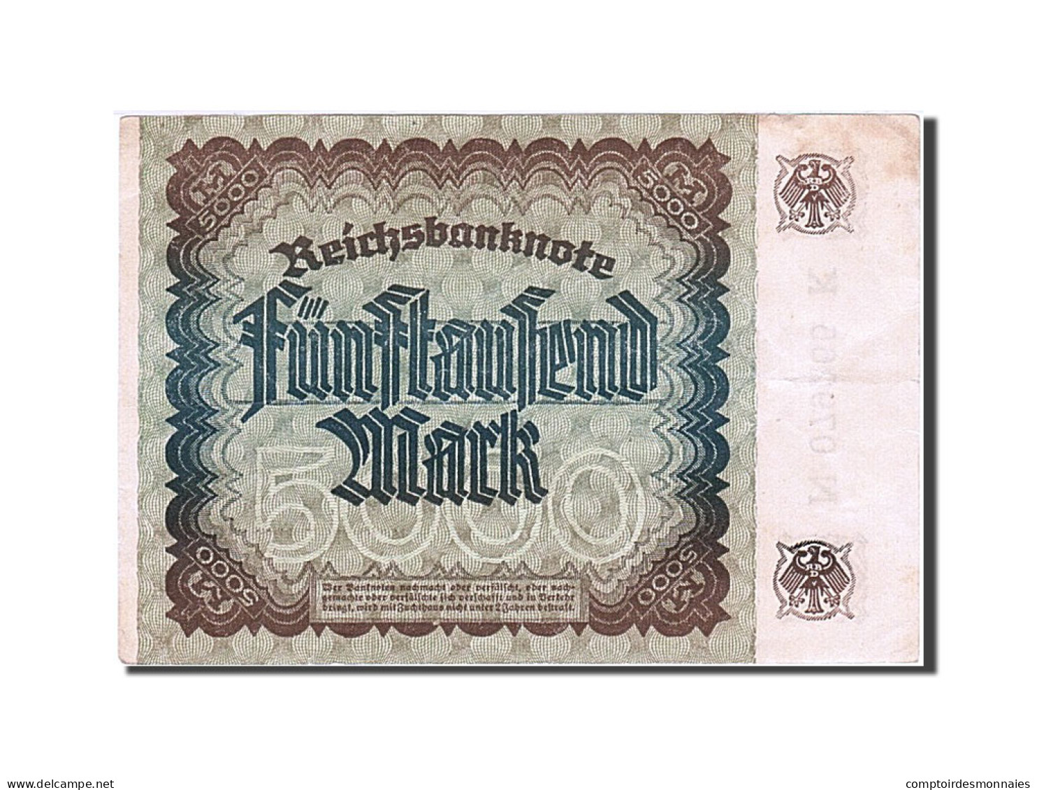 Billet, Allemagne, 5000 Mark, 1922, 1922-12-02, SUP - 5000 Mark