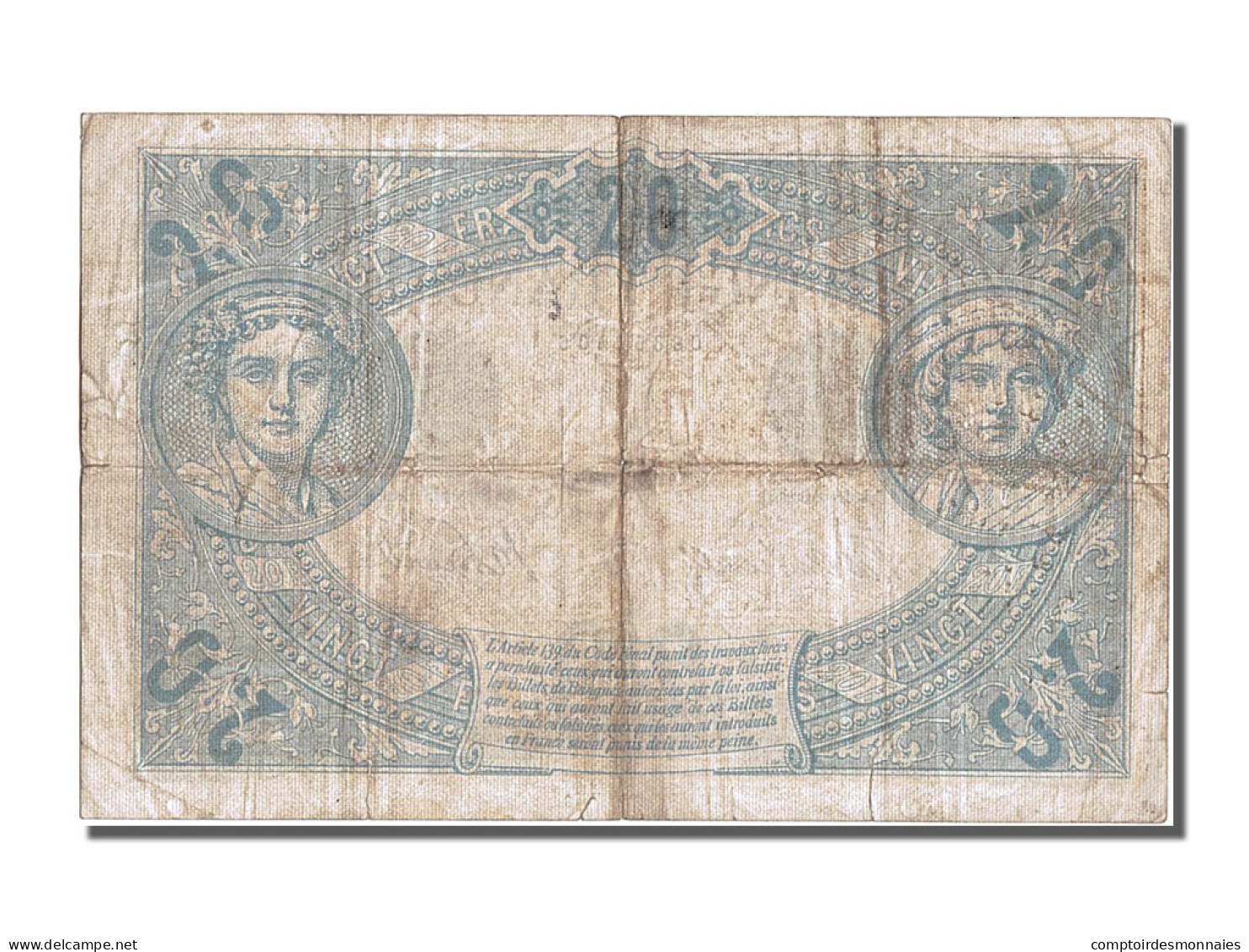 Billet, France, 20 Francs, 20 F 1905-1913 ''Bleu'', 1906, 1906-04-14, TB+ - 20 F 1905-1913 ''Bleu''