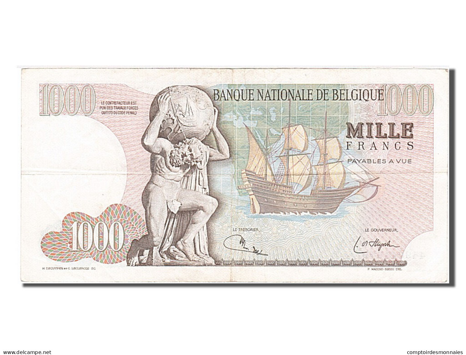 Billet, Belgique, 1000 Francs, 1975, 1975-09-24, TTB+ - 1000 Franchi