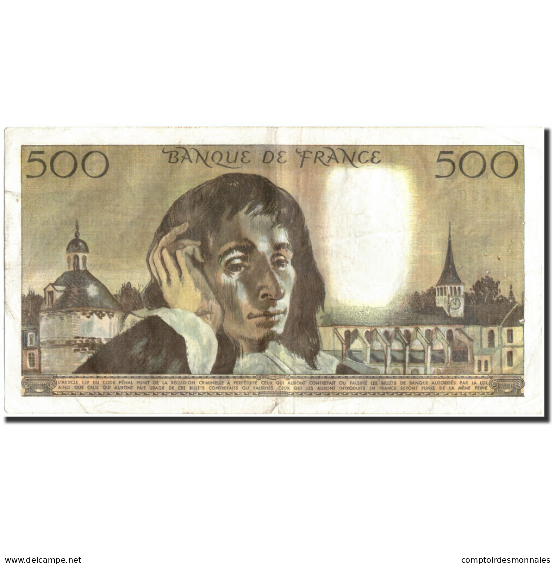 France, 500 Francs, 500 F 1968-1993 ''Pascal'', 1972, 1972-01-06, TTB - 500 F 1968-1993 ''Pascal''
