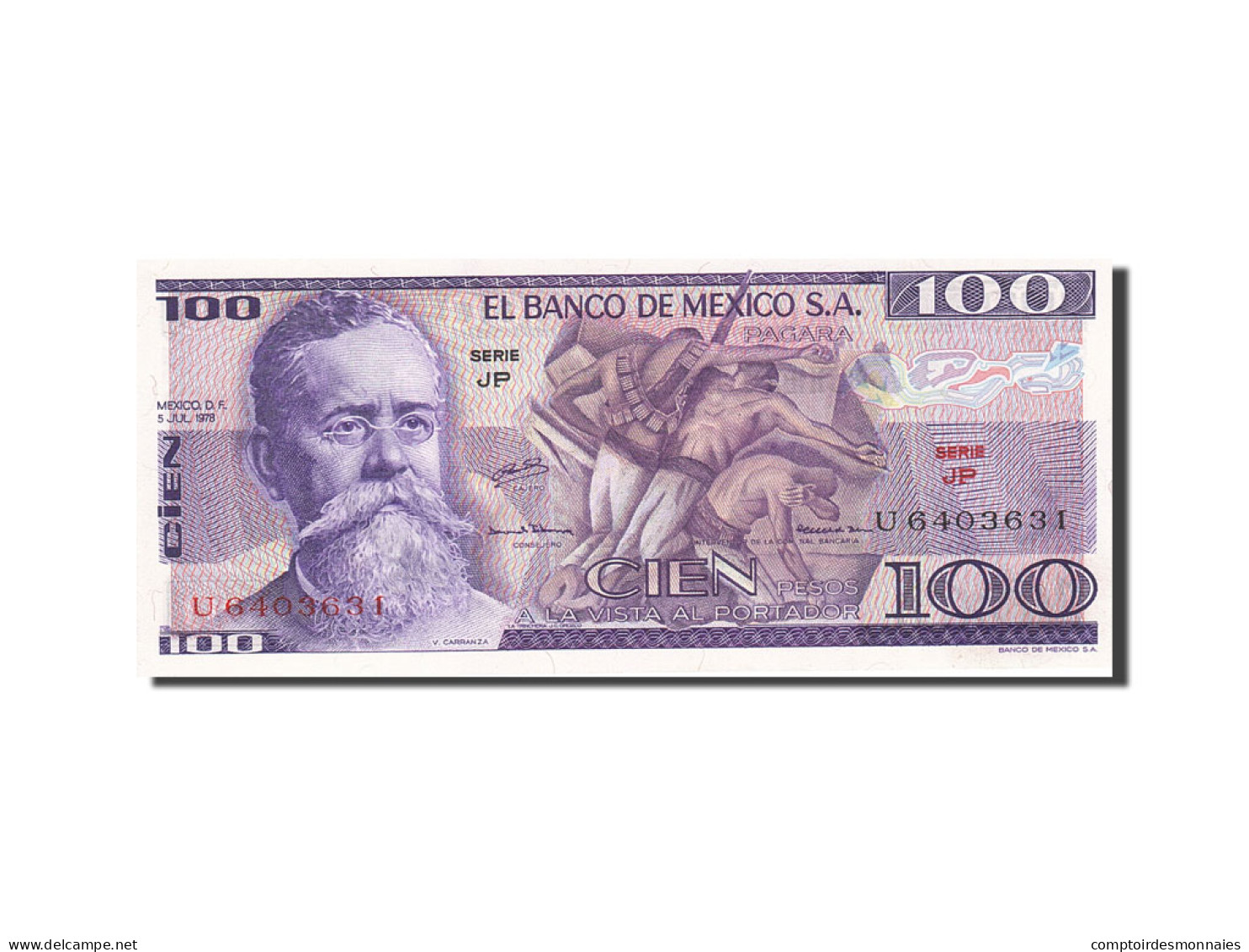 Billet, Mexique, 100 Pesos, 1969-1974, 1978-07-05, KM:66b, SPL - Mexiko