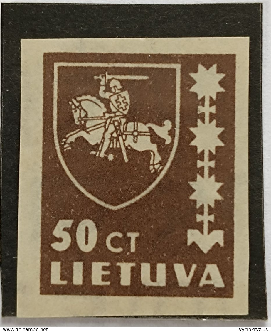 LITHUANIA LIETUVA Tentative Mi 416 50 Ct Dunkelbraun 1937 - Litauen
