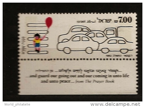 Israël Israel 1982 N° 819 Avec Tab ** Sécurité Routière, Camion, Voiture, Automobile, Passage Piéton, Ballon, Enfant - Neufs (avec Tabs)