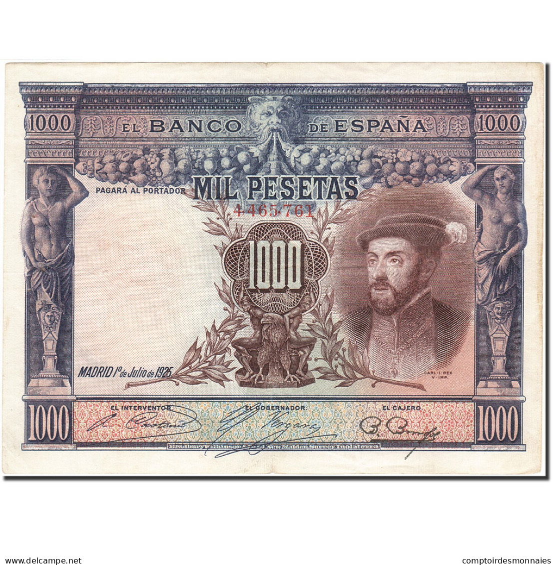 Billet, Espagne, 1000 Pesetas, 1925, 1925-07-01, KM:70c, TTB - 1000 Peseten