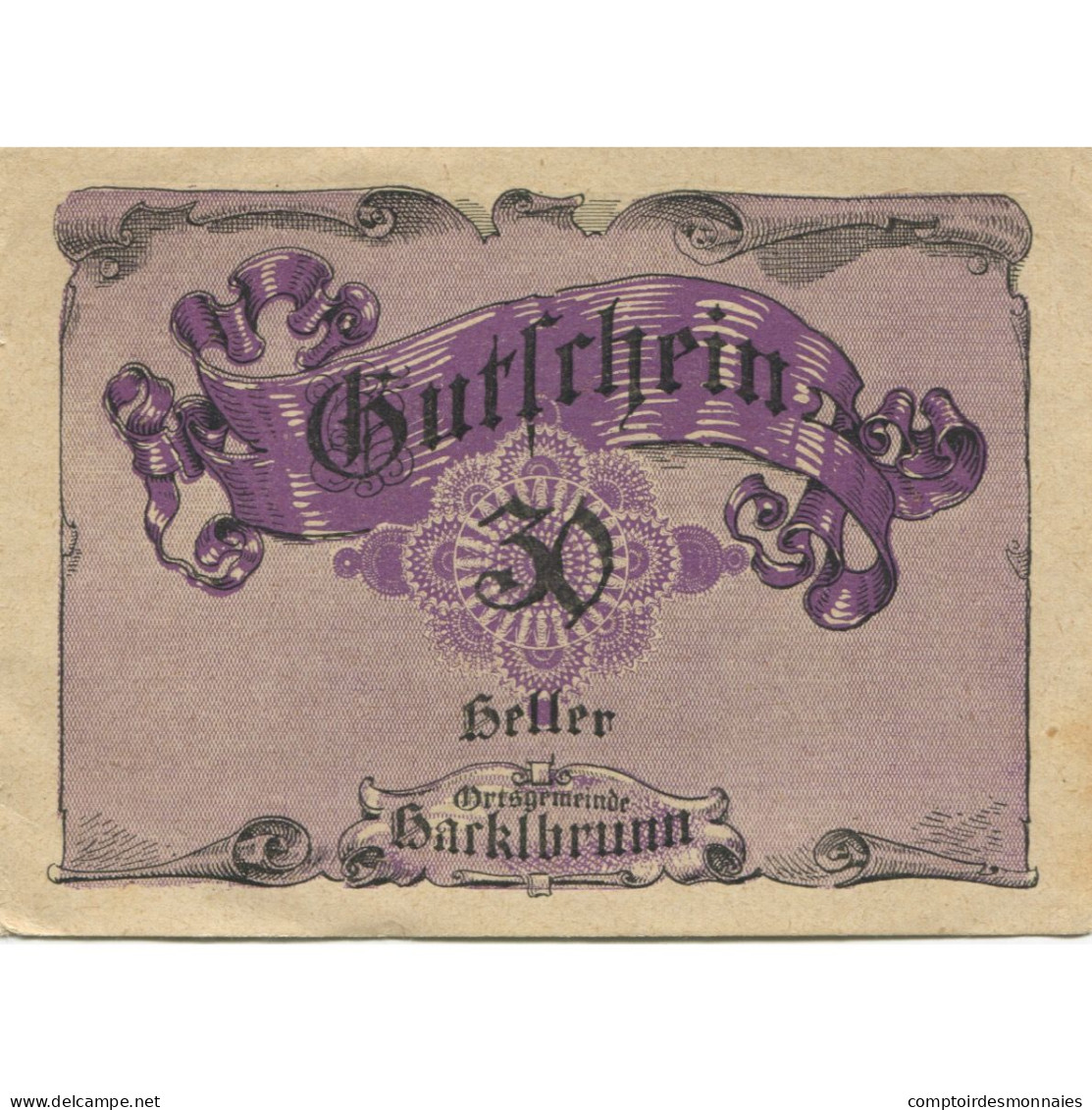 Billet, Autriche, Brunn, 30 Heller, Parchemin 1920-12-31, SUP Mehl:FS 323IIc - Austria