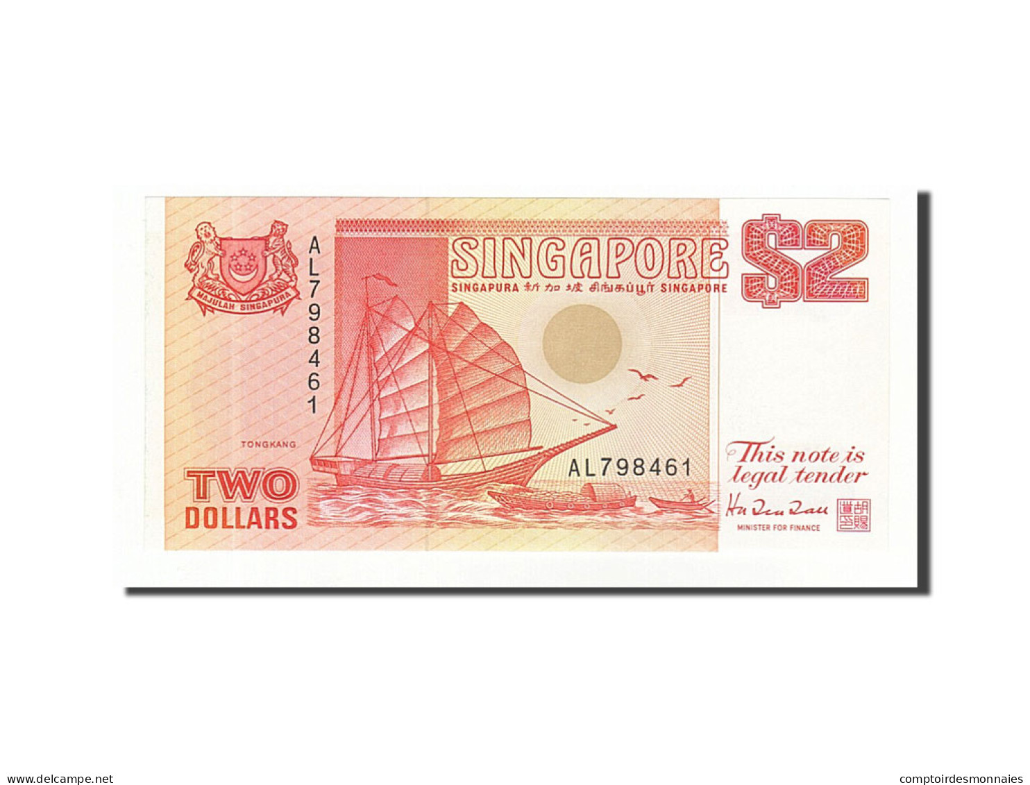 Billet, Singapour, 2 Dollars, 1990, NEUF - Singapore