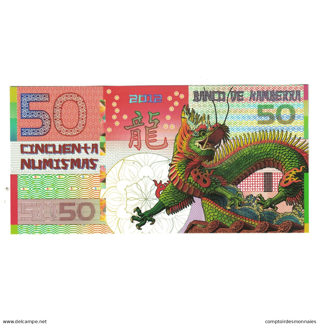 Billet, Australie, Billet Touristique, 2012, 50 Dollars ,Colorful Plastic - Fakes & Specimens