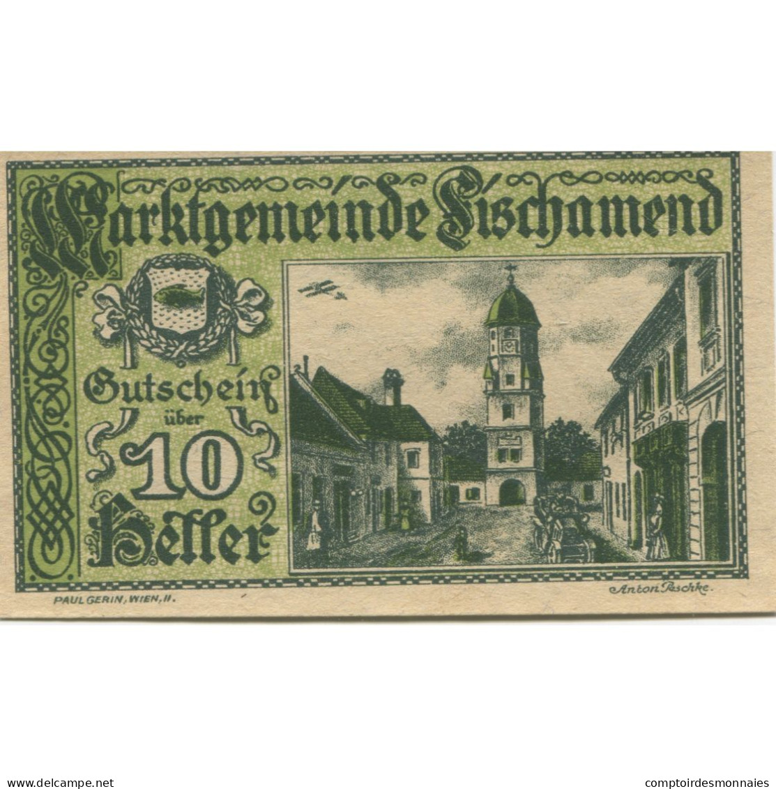Billet, Autriche, Fischamend, 10 Heller, Place 1920-06-25, SPL, Mehl:FS 202 - Austria