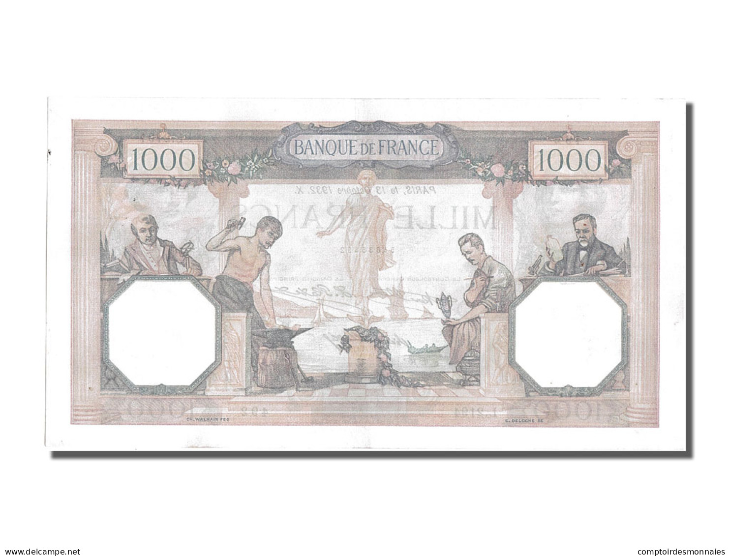 Billet, France, 1000 Francs, 1 000 F 1927-1940 ''Cérès Et Mercure'', 1932 - 1 000 F 1927-1940 ''Cérès E Mercure''