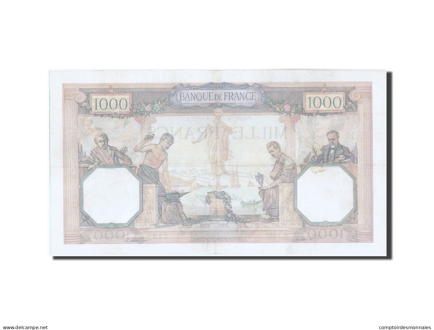 Billet, France, 1000 Francs, 1 000 F 1927-1940 ''Cérès Et Mercure'', 1932 - 1 000 F 1927-1940 ''Cérès E Mercure''