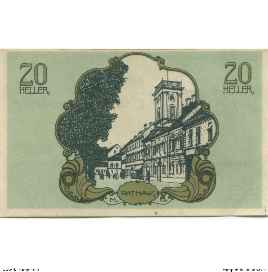 Billet, Autriche, 20 Heller, Mairie, 1920, 1920-12-31, SPL, Mehl:FS 76Ia - Oesterreich