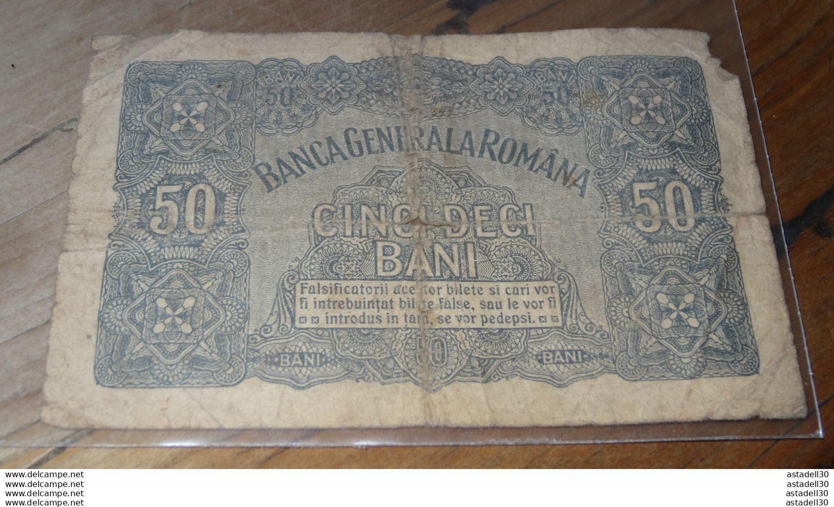 ROUMANIE, 50 Bani 1917  ................ CL-6-10 - Rumania