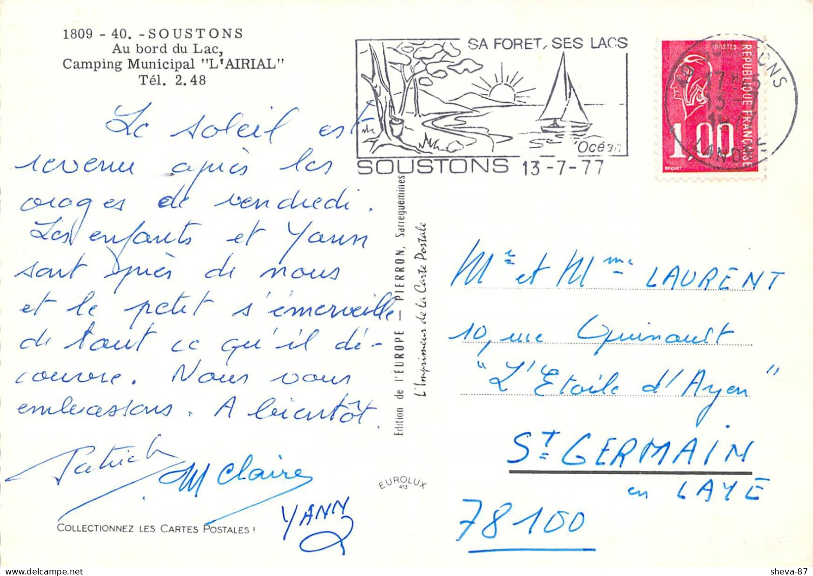 40 - Soustons - Au Bord Du Lac, Camping Municipal "L'Airial" - Soustons