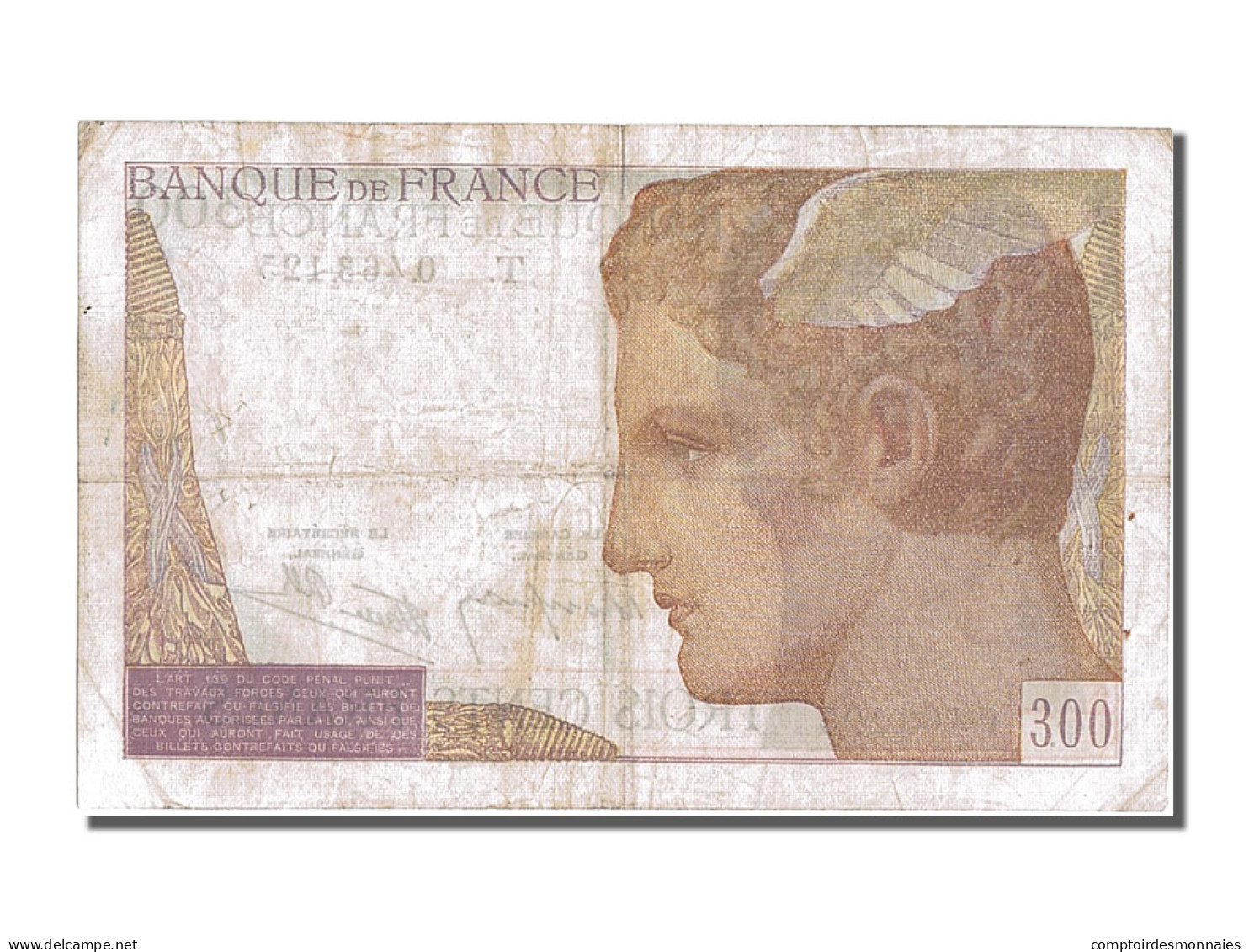 Billet, France, 300 Francs, 300 F 1938-1939, 1939, 1939-02-09, TTB - 300 F 1938-1939