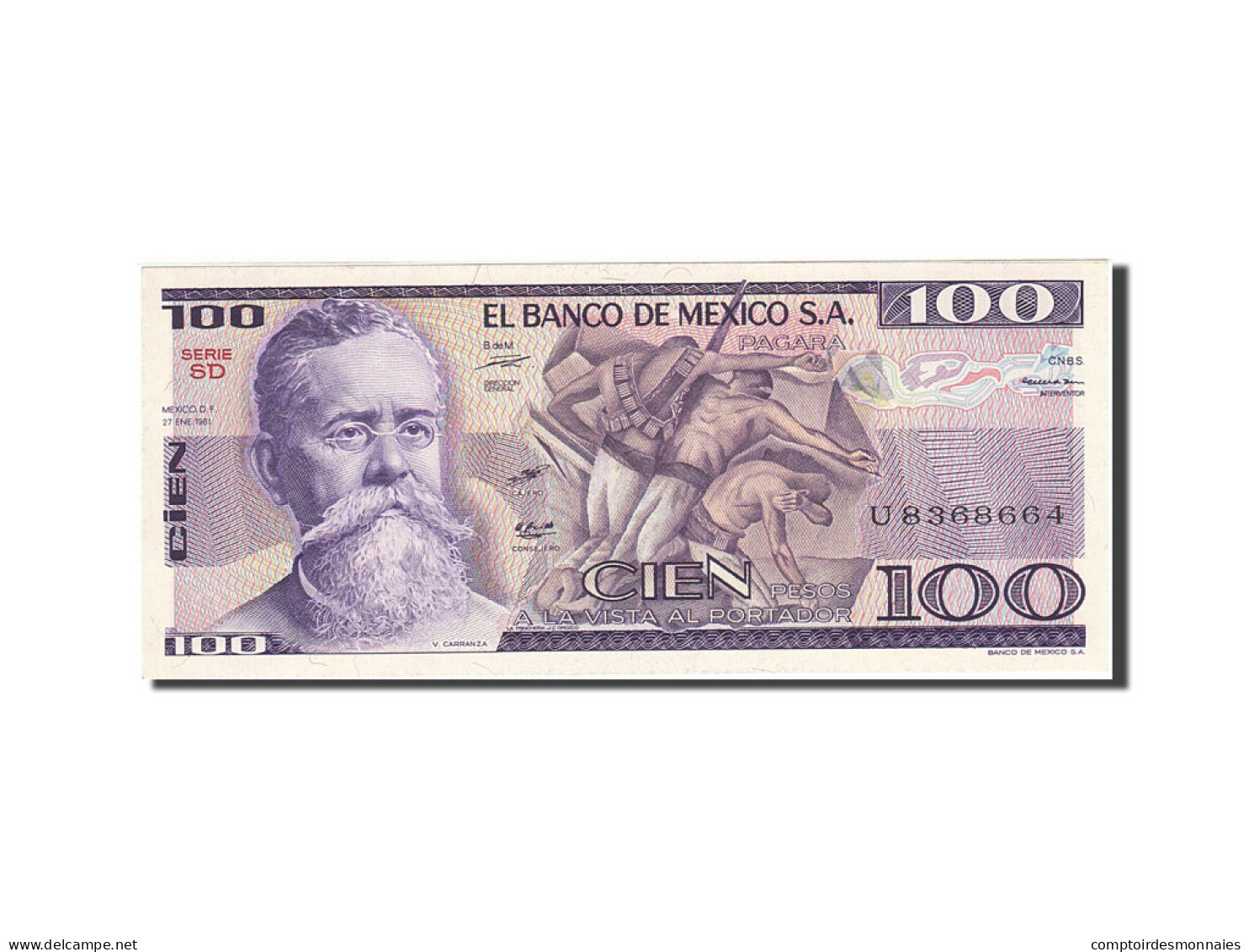 Billet, Mexique, 100 Pesos, 1981, 1981-01-27, KM:74a, SPL - Mexique
