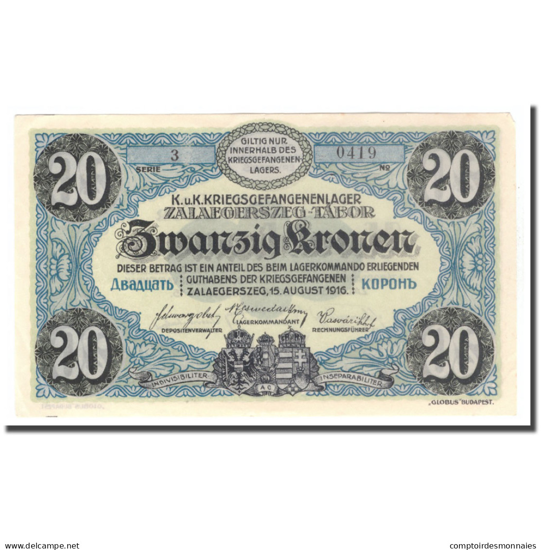Billet, Autriche, 20 Kronen, 1916, 1916, SUP+ - Oesterreich