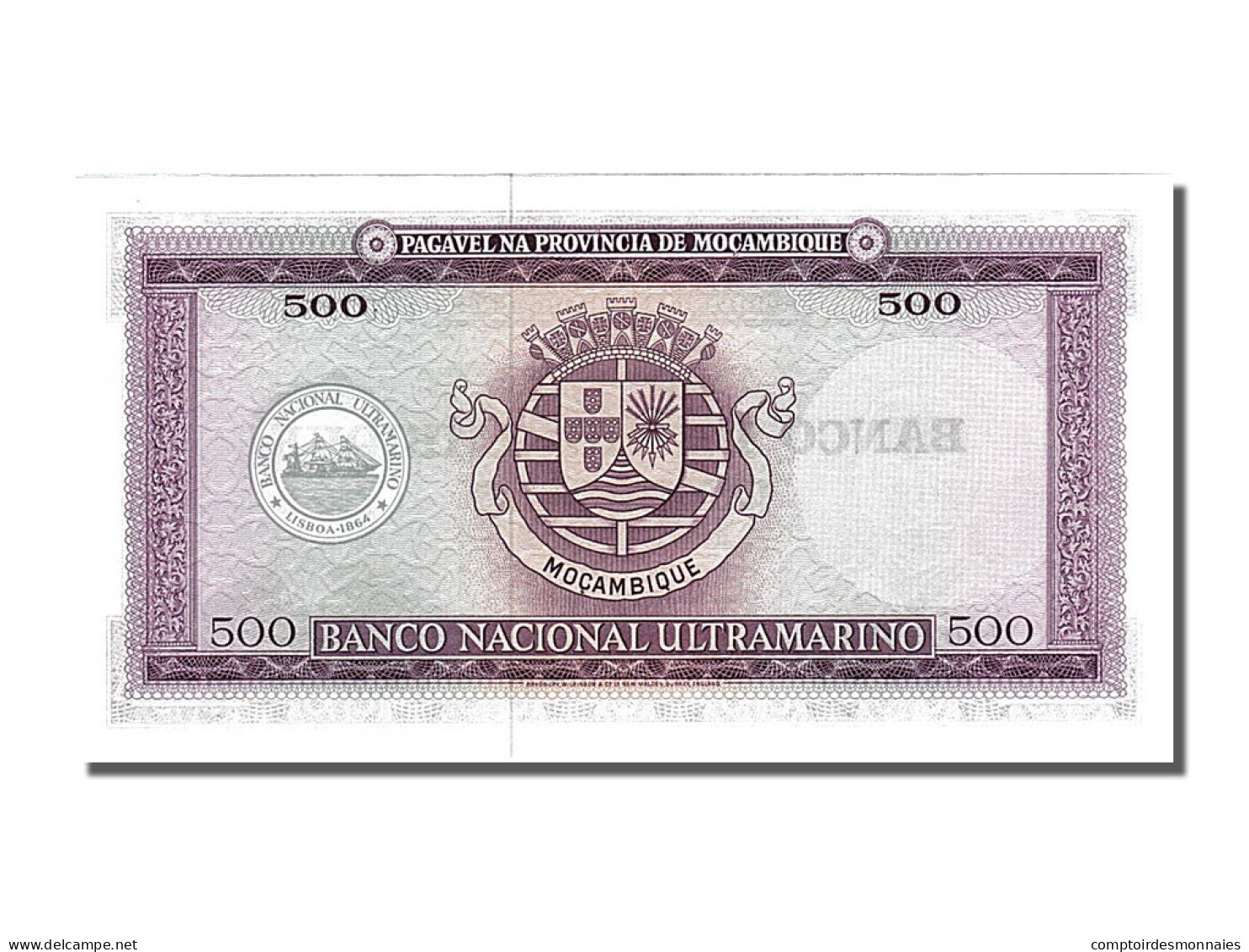 Billet, Mozambique, 500 Escudos, 1967, 1967-03-22, NEUF - Moçambique