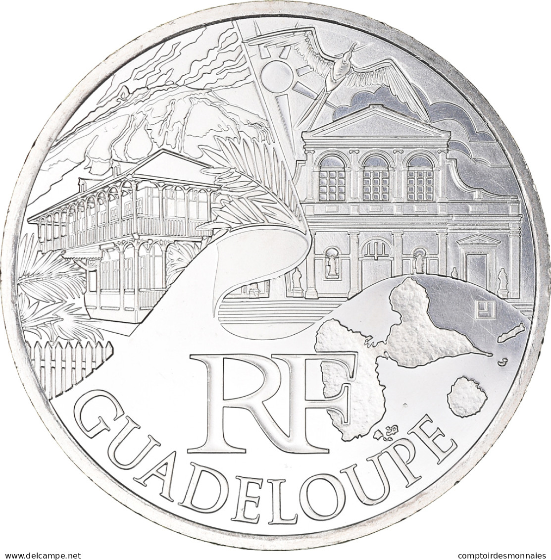 France, 10 Euro, Guadeloupe, 2011, Paris, SPL, Argent, KM:1737 - Francia