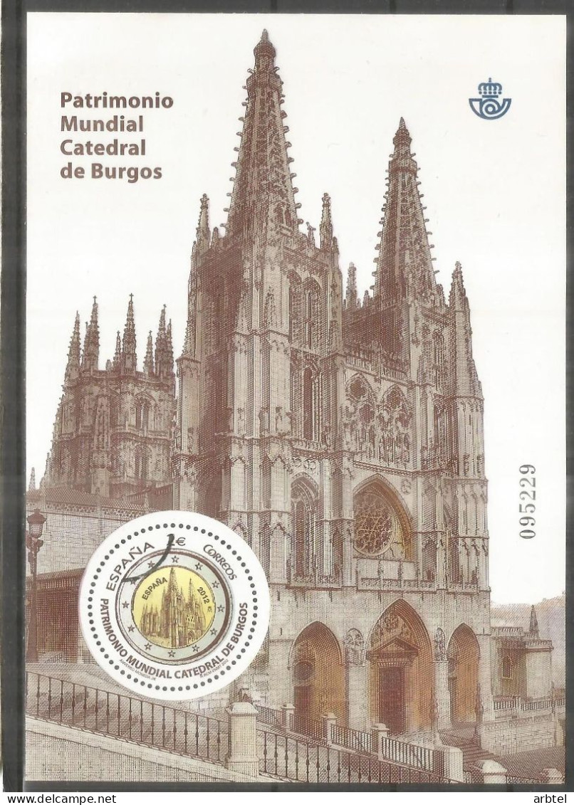 ESPAÑA CATEDRAL GOTICA DE BURGOS HOJITA MUESTRA SPECIMEN - Iglesias Y Catedrales