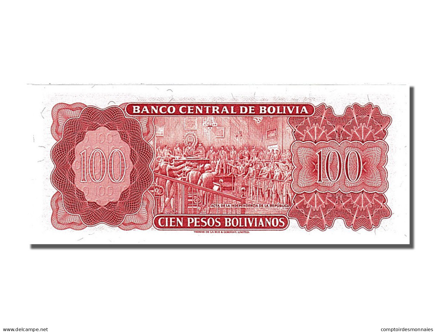 Billet, Bolivie, 100 Pesos Bolivianos, 1962, 1962-07-13, NEUF - Bolivie