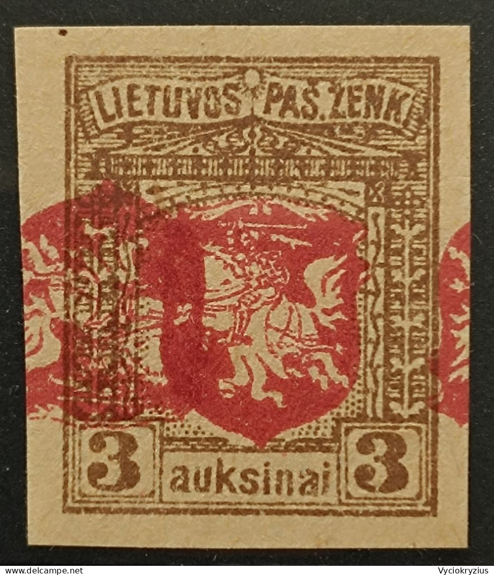 LITHUANIA LIETUVA Mi Nr 48 Bandomasis Dvigubas Centras - Litauen