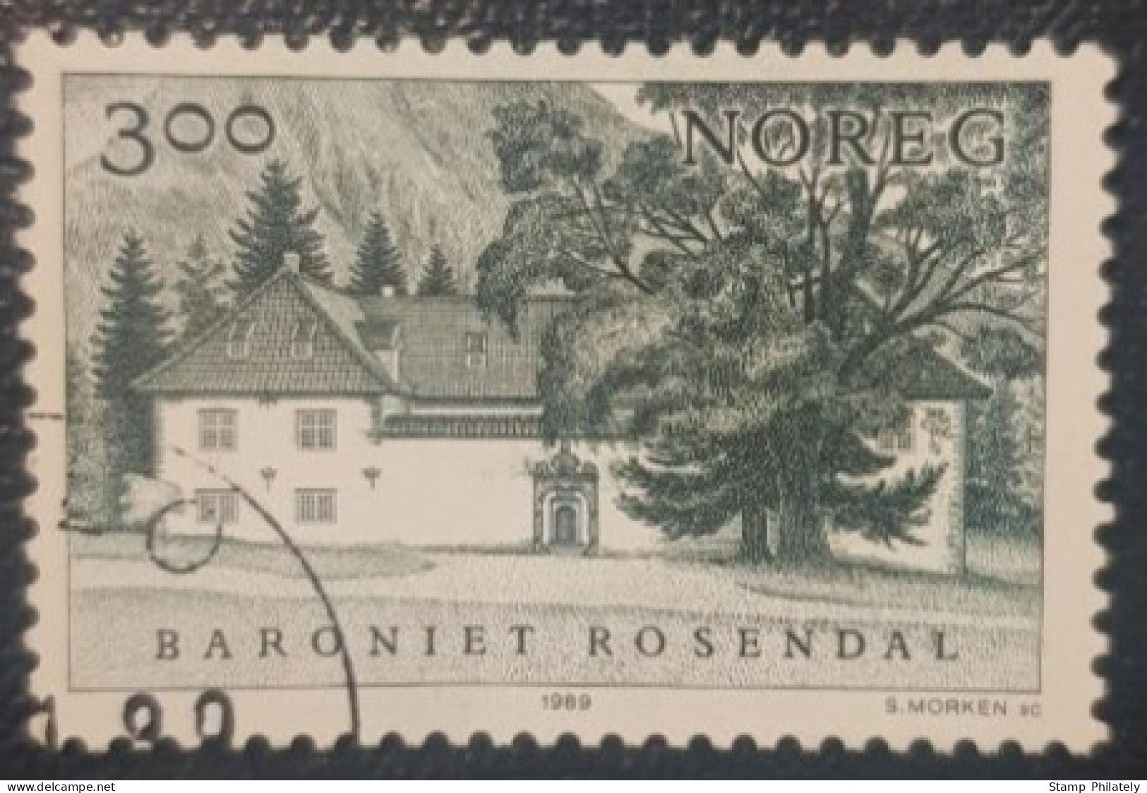 Norway 3Kr Stamp Manor Houses - Oblitérés