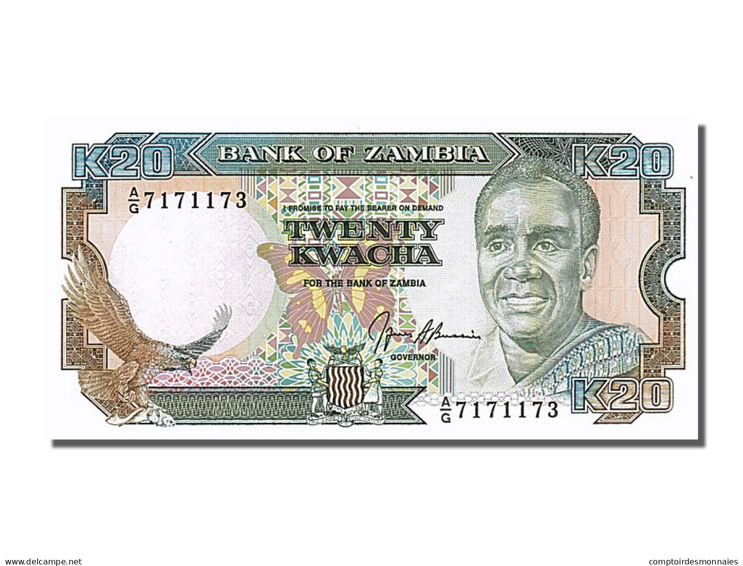 Billet, Zambie, 20 Kwacha, 1989, NEUF - Zambie