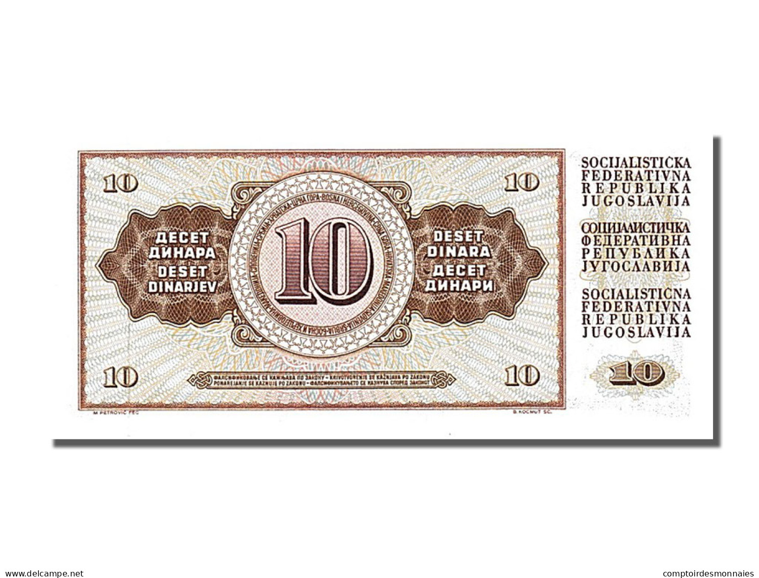 Billet, Yougoslavie, 10 Dinara, 1968, 1968-05-01, NEUF - Yugoslavia