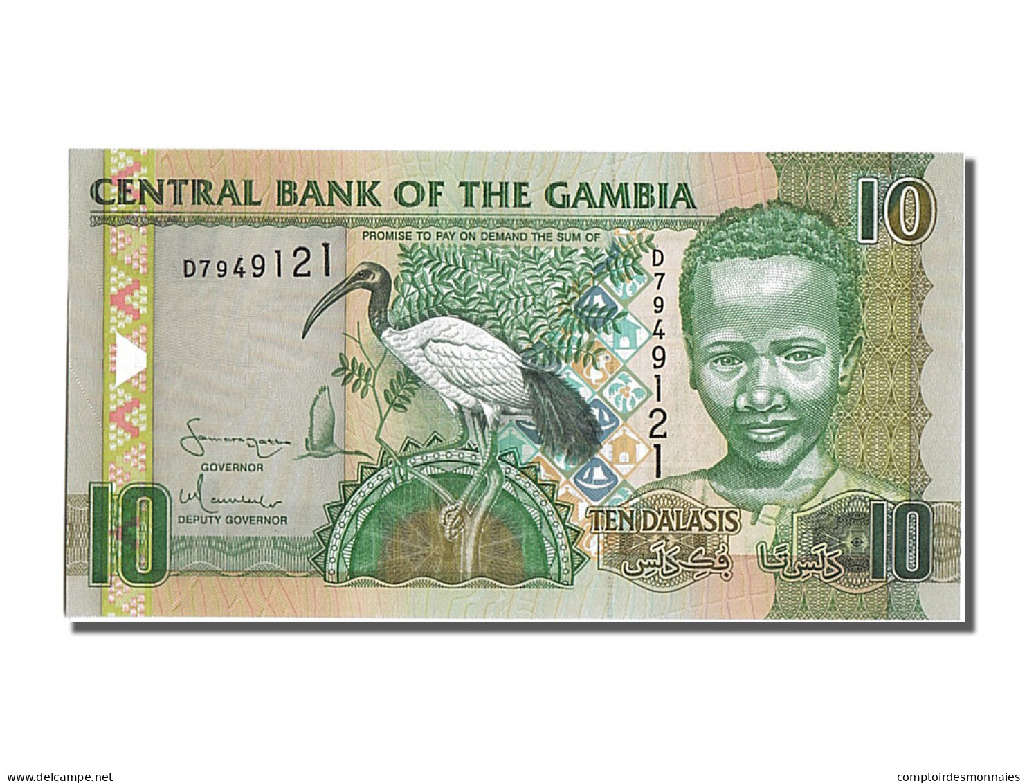 Billet, Gambia, 10 Dalasis, NEUF - Gambia