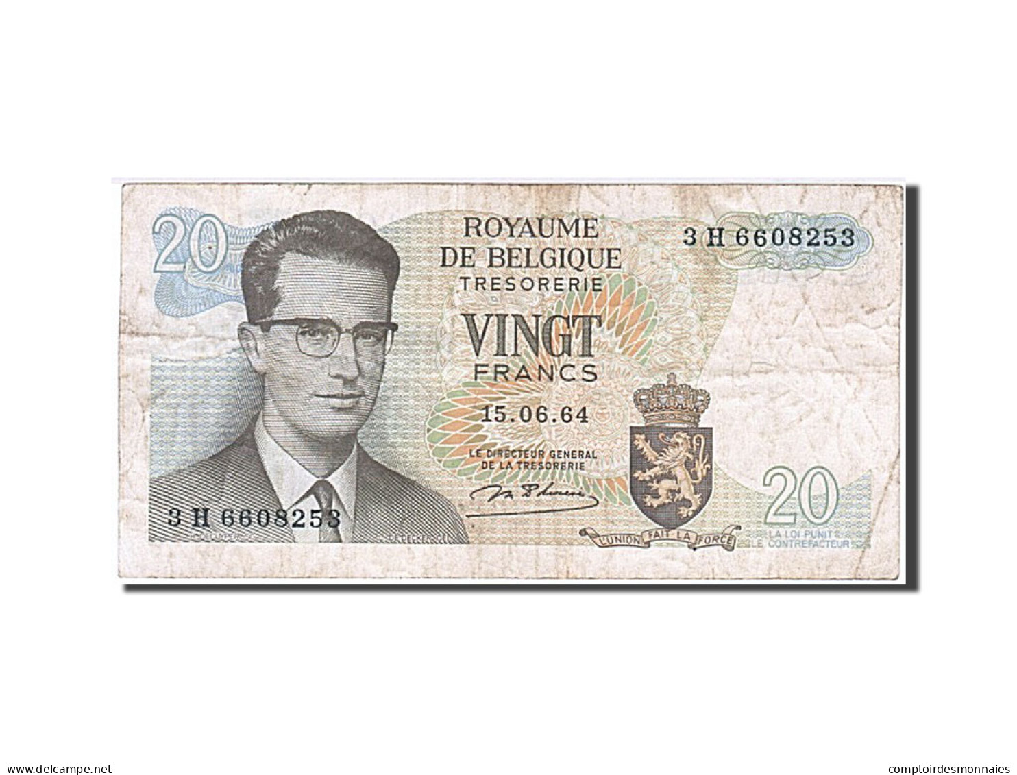 Billet, Belgique, 20 Francs, 1964, 1964-06-15, TB - Otros & Sin Clasificación