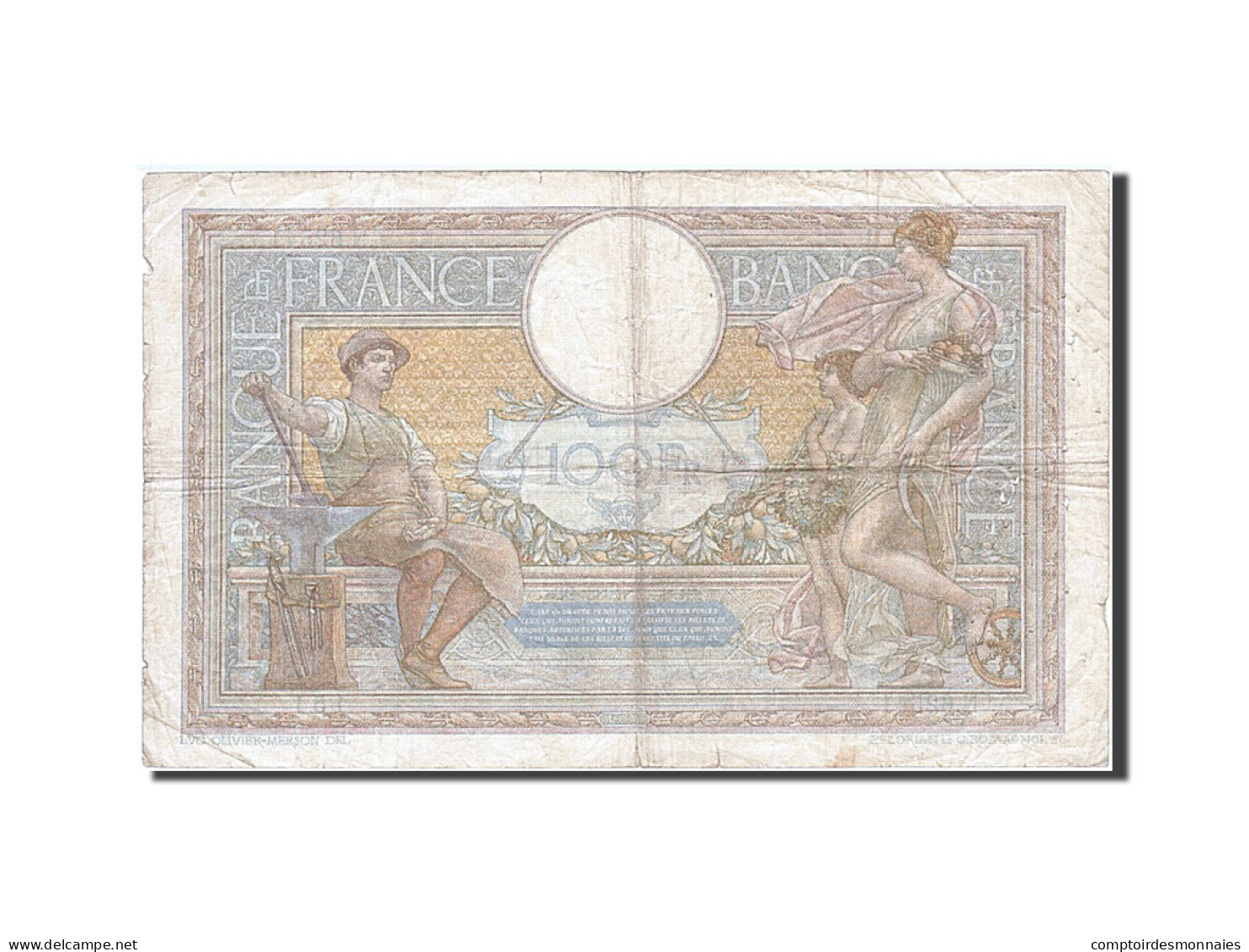 Billet, France, 100 Francs, 100 F 1908-1939 ''Luc Olivier Merson'', 1938 - 100 F 1908-1939 ''Luc Olivier Merson''