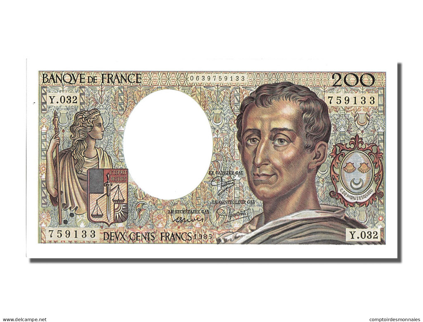 Billet, France, 200 Francs, 200 F 1981-1994 ''Montesquieu'', 1985, NEUF - 200 F 1981-1994 ''Montesquieu''