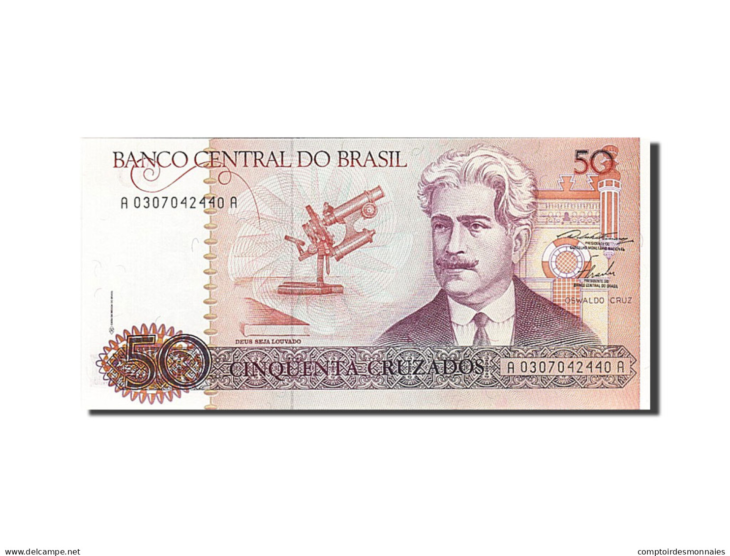 Billet, Brésil, 50 Cruzados, 1986, NEUF - Brasilien