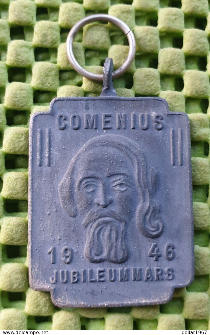 Medaille - Comenius Jubileummmars Bussum 1946 ( Lood ) .-  Original Foto  !!  Medallion  Dutch - Andere & Zonder Classificatie