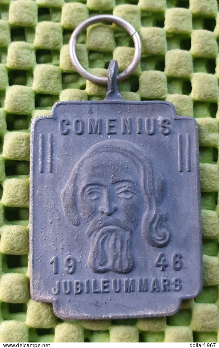 Medaille - Comenius Jubileummmars Bussum 1946 ( Lood ) .-  Original Foto  !!  Medallion  Dutch - Sonstige & Ohne Zuordnung