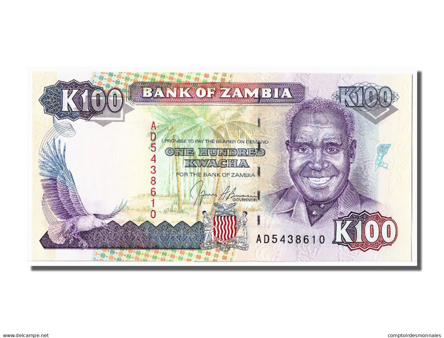 Billet, Zambie, 100 Kwacha, NEUF - Zambie