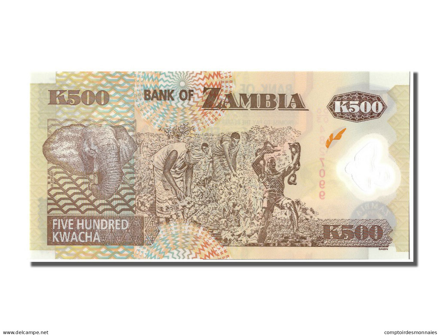 Billet, Zambie, 500 Kwacha, 2009, NEUF - Zambia