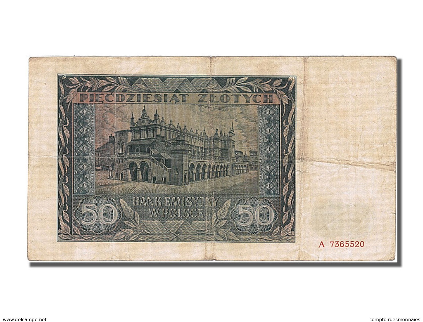 Billet, Pologne, 50 Zlotych, 1941, 1941-08-01, TTB - Pologne