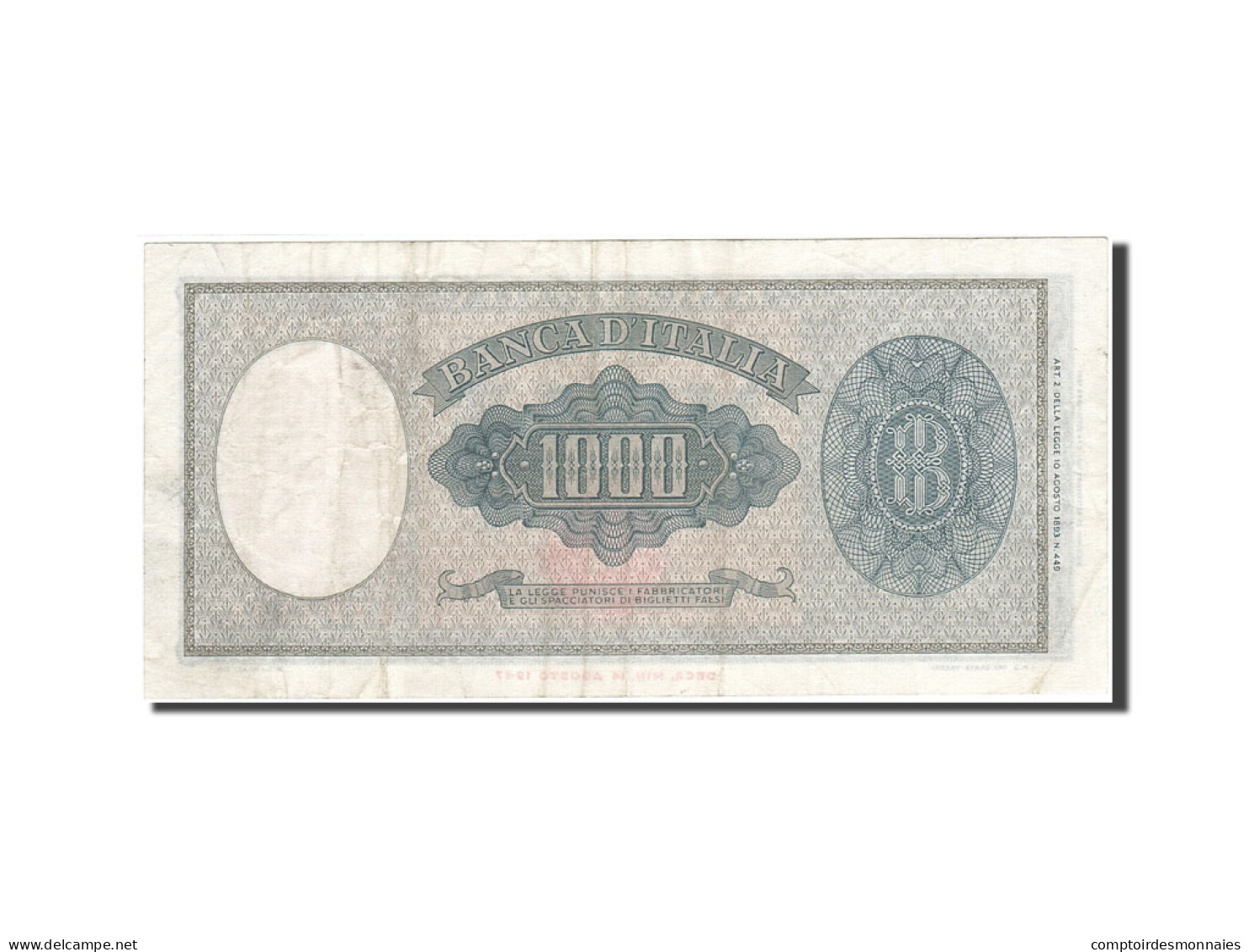 Billet, Italie, 1000 Lire, 1948, 1961-09-25, KM:88d, TTB+ - 1000 Liras