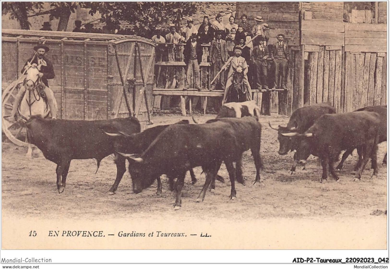 AIDP2-TAUREAUX-0095 - En Provence - Gardians Et Traveaux  - Toros