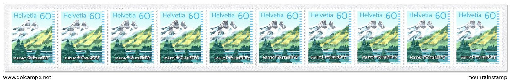 Switzerland 2015 (Box 2) Reprint Lac De Tanay Jummeles Mountains Berge Montagnes Montagne Lake Coil Stamp MNH ** - Covers & Documents