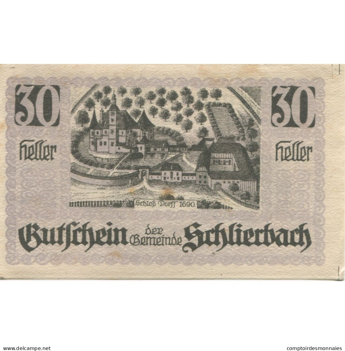 Billet, Autriche, Oberschlierbach, 30 Heller, Blason, 1920 SUP Mehl:FS 886IIb - Oesterreich