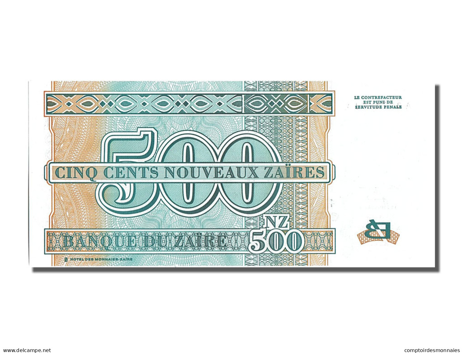 Billet, Zaïre, 500 Nouveaux Zaïres, 1995, 1995-01-30, NEUF - Zaire