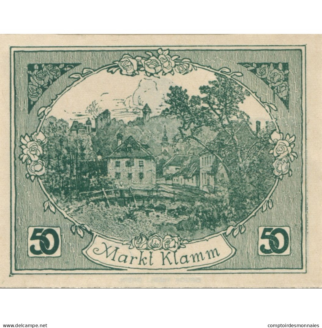 Billet, Autriche, Klamm, 50 Heller, Village, 1921, 1921-04-30, SPL, Mehl:FS 453b - Oesterreich