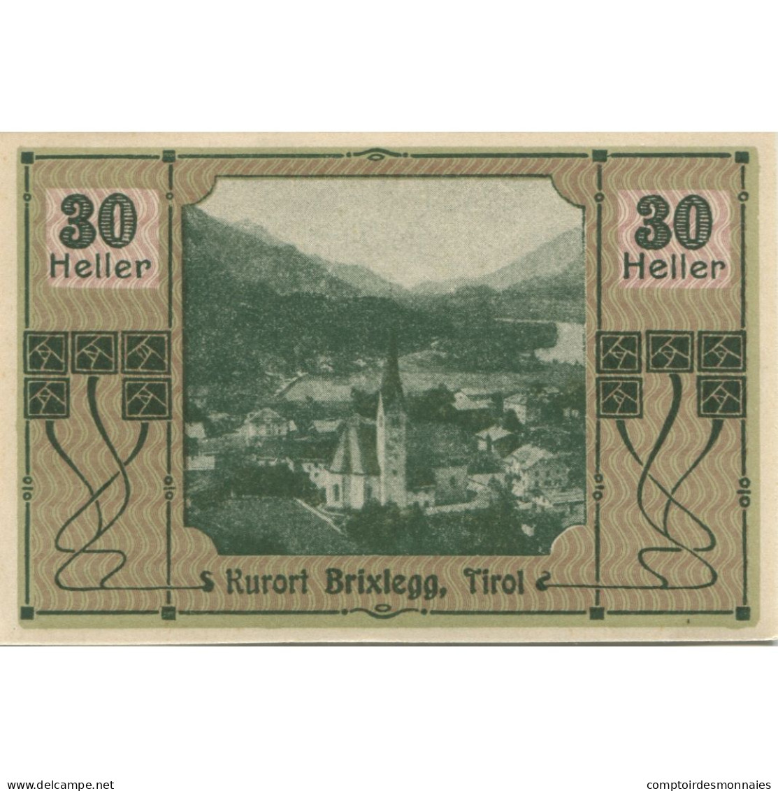 Billet, Autriche, Brixlegg, 30 Heller, Portrait 1920-10-31, SPL, Mehl:FS 104a - Oesterreich