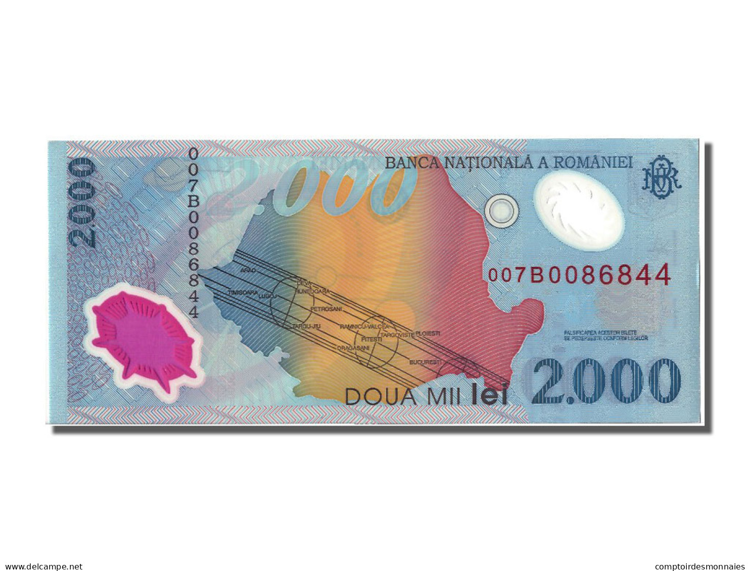 Billet, Roumanie, 2000 Lei, 1999, NEUF - Rumania