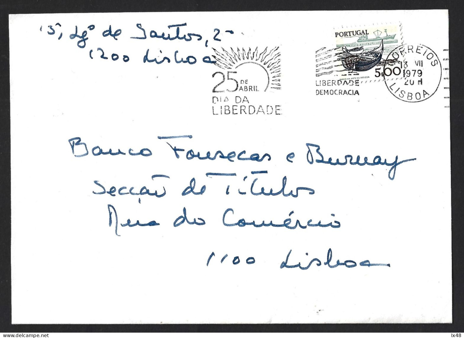 Flâmula Do '25 De Abril, Dia Da Liberdade' 1974. Sol Brilha. Liberdade. Democracia. Pennant Of 'April 25th, Freedom Day' - Briefe U. Dokumente