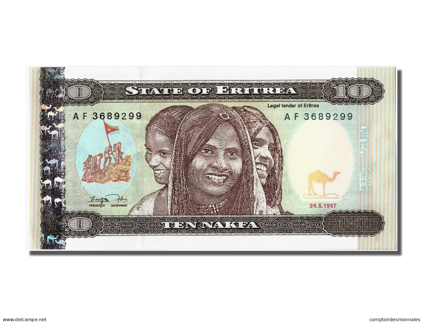 Billet, Eritrea, 10 Nakfa, 1997, 1997-05-24, NEUF - Erythrée