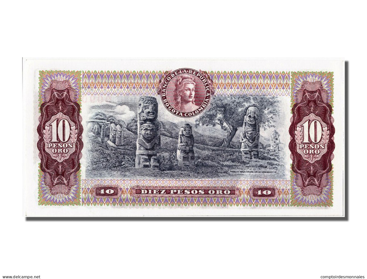 Billet, Colombie, 10 Pesos Oro, 1980, 1980-08-07, NEUF - Kolumbien